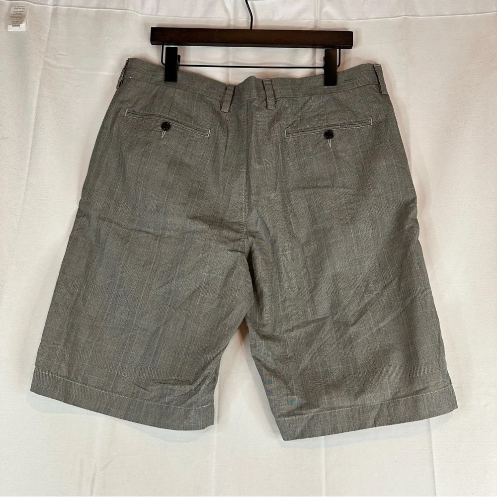 J CREW Men’s Size 36 Shorts Club Style Fit Plaid Pattern Flat Front